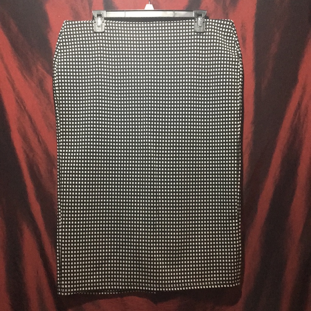 Black and White Midi Skirt